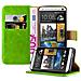 Cadorabo Custodia Compatibile Con Htc One M7 In Verde Erbe - Coperchio Protettiva Con Chiusura Magnetica, Funzione Stand E Tasca Per Le Carte - Foto miniatura 2