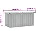 Baule da Giardino Grigio 129x67x65 cm - Foto miniatura 2