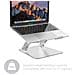 Laptop Stand Dual Pivot Riser Regolabile Alluminio Argento - Foto miniatura 5