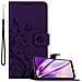 Cadorabo Custodia Compatibile Con Motorola Moto E20 / E30 / E40 In Lilla Scuro Fiore - Coperchio Protettivo In Design Floreale Con Chiusura Magnetica, Funzione Stand E Slot Per Carte - Foto miniatura 1