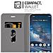 Custodia Compatibile Con Nokia 8.3 In Grigio Chiaro Marrone - Coperchio Protettiva Con Chiusura Magnetica, Funzione Stand E Tasca Per Le Carte - Foto miniatura 3