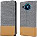 Custodia Compatibile Con Nokia 8.3 In Grigio Chiaro Marrone - Coperchio Protettiva Con Chiusura Magnetica, Funzione Stand E Tasca Per Le Carte - Foto miniatura 8