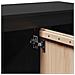 Mobile Porta Tv Nero 103x36,5x52 Cm In Legno Massello Di Pino - Foto miniatura 3