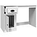 Scrivania Cassetto Bianco Lucido 115x50x75 Cm Legno Multistrato - Foto miniatura 4