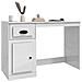 Scrivania Cassetto Bianco Lucido 115x50x75 Cm Legno Multistrato - Foto miniatura 6