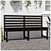 Panca da Giardino Nera 157,5 cm in Legno Massello di Pino - Foto miniatura 3