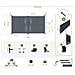 Pack Cancello A Battente Veleta 300b180 + 2 Pali Alluminio H. 190cm Grigio - Foto miniatura 5