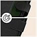 Custodia Per Iphone 15 Copertina Portacarte Funzione Supporto Nera - Foto miniatura 3