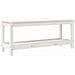 Panca da Giardino Bianca 108x35x45 cm Legno Massello di Pino - Foto miniatura 2