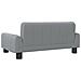 Divano Per Bambini Grigio Chiaro 70x45x30 Cm In Tessuto - Foto miniatura 4