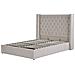 Letto Matrimoniale Contenitore Velluto Grigio Chiaro 160 X 200 Cm Lubbon - Foto miniatura 3