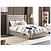 Letto Matrimoniale Contenitore Velluto Grigio Chiaro 160 X 200 Cm Lubbon - Foto miniatura 1