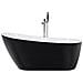 Vasca Da Bagno Freestanding Solarte 170 X 78 Cm Nero /bianco - Foto miniatura 4