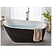 Vasca Da Bagno Freestanding Solarte 170 X 78 Cm Nero /bianco - Foto miniatura 1