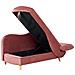 Chaise Longue Versione Destra Meri Velluto Rosa Con Contenitore - Foto miniatura 3
