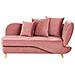 Chaise Longue Versione Destra Meri Velluto Rosa Con Contenitore - Foto miniatura 6