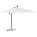 Ombrellone Giardino Con Palo In Acciaio Bianco 290x290x238 Cm - Foto miniatura 2