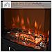 Camino Elettrico da Terra con Effetto Fiamma, Temperatura Regolabile 900W-1800W, Copertura 15-20m?, 39x26x54.8cm, Nero - Foto miniatura 5