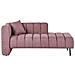 Chaise Longue Versione Sinistra Lannils Tessuto Rosa - Foto miniatura 2