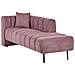 Chaise Longue Versione Sinistra Lannils Tessuto Rosa - Foto miniatura 3