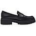 Black Casual Closed Loafers Mocassino Pelle Scarpe Donna Nero Eu 38, 1-24700-42 001 - Foto miniatura 3