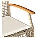Panca da Giardino con Cuscino Beige Polyrattan e Legno Acacia - Foto miniatura 5