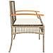 Panca da Giardino con Cuscino Beige Polyrattan e Legno Acacia - Foto miniatura 6