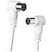 Cavo Tv Coassiale 9,52 Mm Angolato Maschio/femmina 2 M Con Adattatore Maschio/maschio, Bianco - Foto miniatura 3