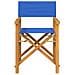 Sedia Da Regista Pieghevole Blu In Legno Massello Di Teak - Foto miniatura 3