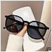 Occhiali Da Sole Oversize Con Montatura Nera E Lenti Grigio-nere - Foto miniatura 3
