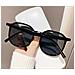 Occhiali Da Sole Oversize Con Montatura Nera E Lenti Grigio-nere - Foto miniatura 4
