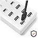 Stazione Di Ricarica Multiporta 4 Usb-c + 6 Usb 50w Cavo 1m Compatto, Bianco - Foto miniatura 3