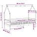 Giroletto Casetta Bambini Bianco 90x190 cm Legno Massello Pino - Foto miniatura 9