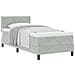 Letto con box spring e materasso  Grigio chiaro 90x200 cm Velluto - Foto miniatura 1
