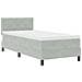 Letto con box spring e materasso  Grigio chiaro 90x200 cm Velluto - Foto miniatura 3