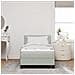 Letto con box spring e materasso  Grigio chiaro 90x200 cm Velluto - Foto miniatura 5
