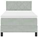 Letto con box spring e materasso  Grigio chiaro 90x200 cm Velluto - Foto miniatura 8