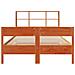 Letto Libreria senza Materasso Marrone Cera 120x190 cm in Pino - Foto miniatura 4