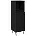 Set di Mobili da Bagno in 3 Pezzi Rovere Nero Legno Ingegnerizzato - Foto miniatura 6