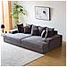 Cardiff Divano Deep 4 Posti In Velluto A Coste Grigio Antracite - Foto miniatura 1