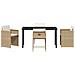 Set da Pranzo per Giardino con cuscino 5 pcs Beige Poly Rattan - Foto miniatura 7