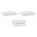 Set di piumini con cuscino 3 pcs Bianco 200 x 220 cm Microfibra - Foto miniatura 1