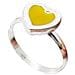 Bracciale E Anello Con Cuore In Argento 10µ Senape - Foto miniatura 2