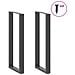 Gambe per tavolo da bar a forma di U 2 pz Antracite 40x(110-111) cm Acciaio - Foto miniatura 3
