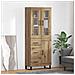 Credenza 2 pcs Rovere artigianale Legno Stratificato e Vetro - Foto miniatura 2