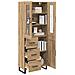 Credenza 2 pcs Rovere artigianale Legno Stratificato e Vetro - Foto miniatura 3