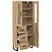 Credenza 2 pcs Rovere artigianale Legno Stratificato e Vetro - Foto miniatura 5