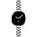 Cinturino Sottile A Tre Perle In Acciaio Inossidabile Compatibile Con Samsung Galaxy Watch 8/8 Classic Silver - Foto miniatura 3