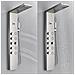 Pannello doccia Blackswan, modello M8017 nichelato con display digitale, bocca a cascata e funzioni SPA, misura 114 cm - Foto miniatura 4