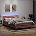 Letto a Molle con Materasso e LED Rosa 160x210 cm in Velluto - Foto miniatura 4